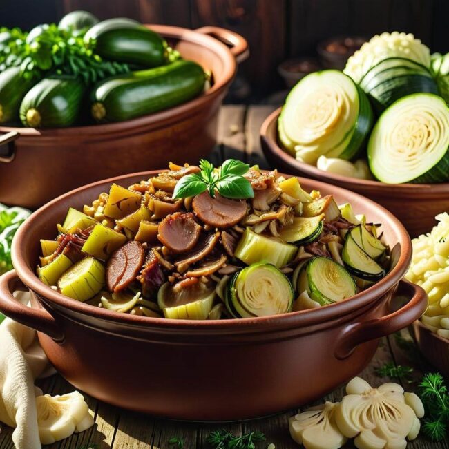 Bigos z cukinii bezmięsny