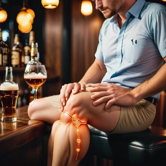 Ból stawów kolan po alkoholu – porady i leczenie