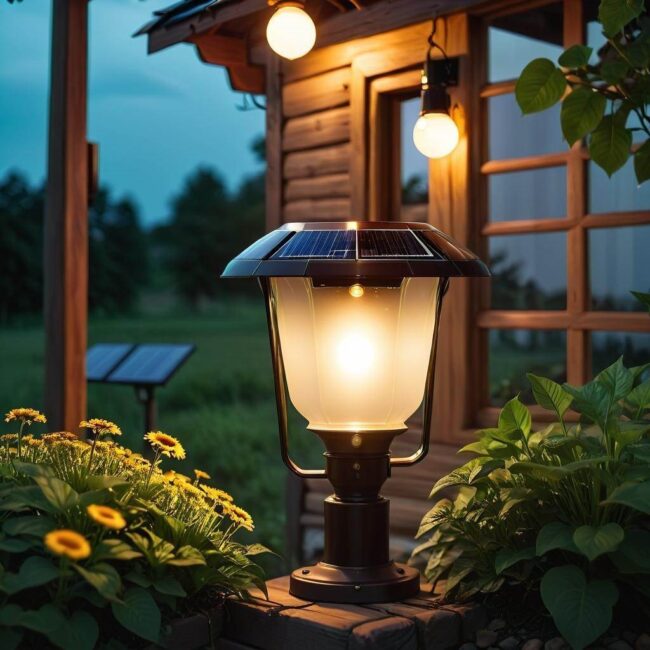 Brak światła po zmroku w lampie solarny