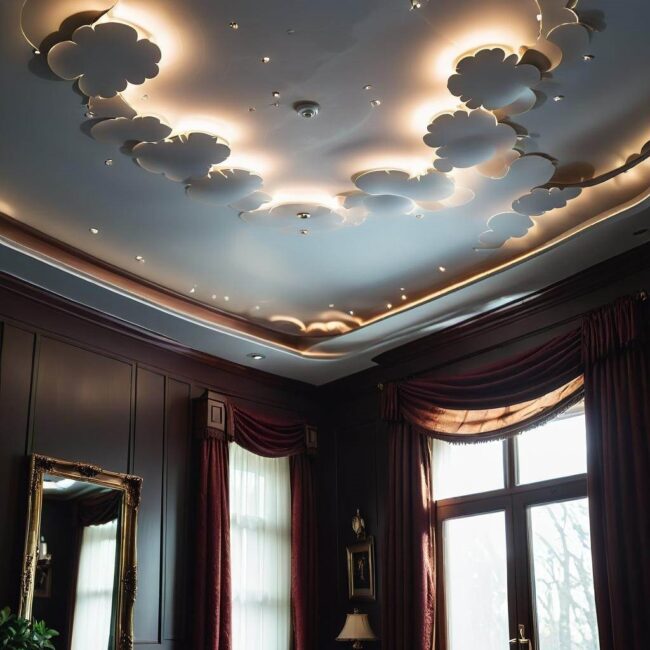 Dekoracyjne rozwiązania dla nierównego sufitu