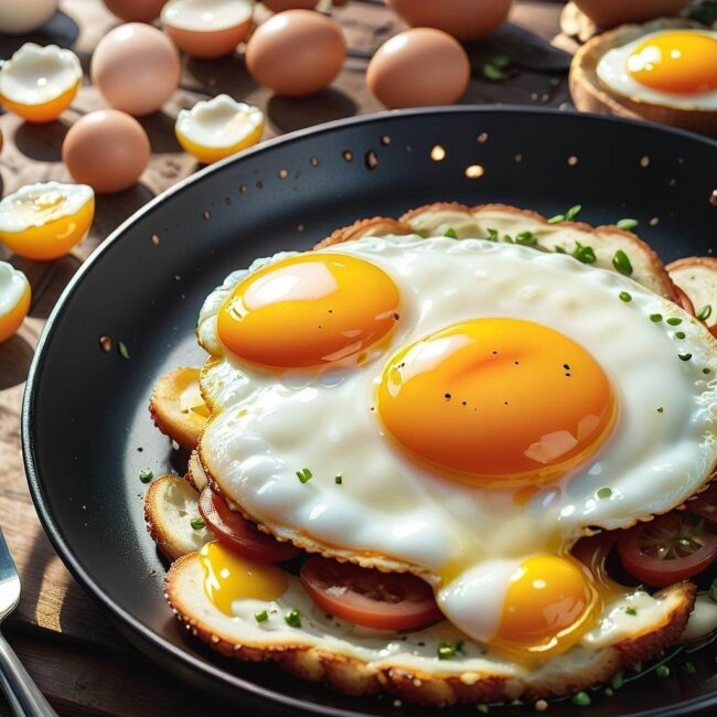 Jajko smażone bez oleju kalorie