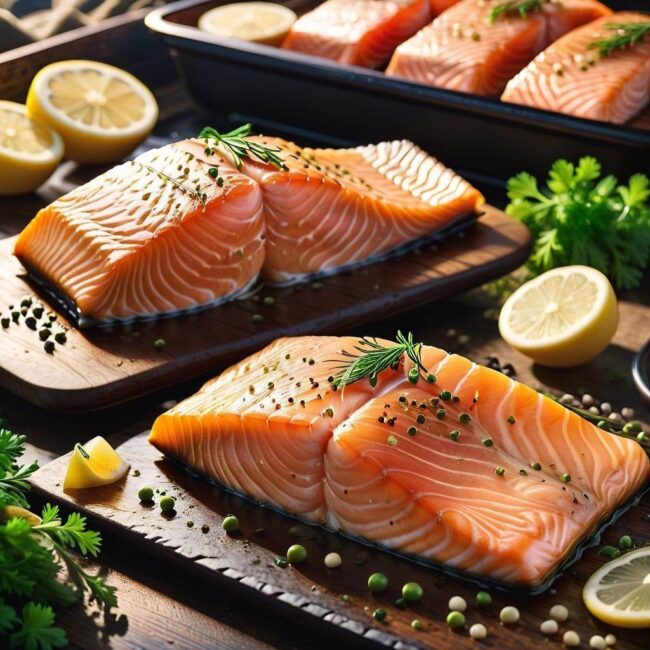 Kaloryczność fileta z łososia pieczonego