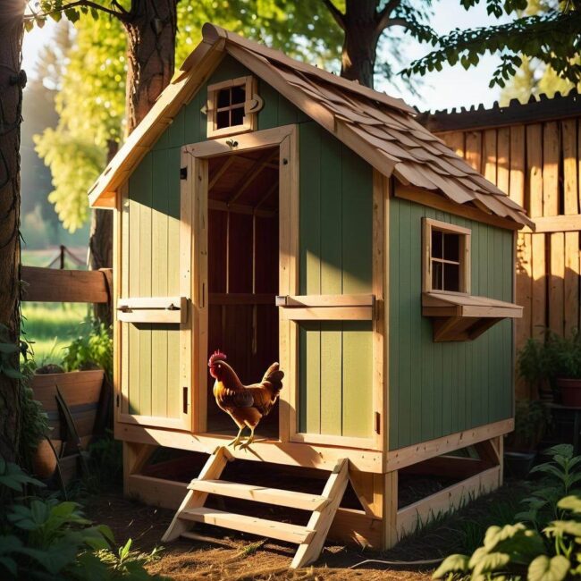 Kurnik na działce z wykorzystaniem płyty OSB