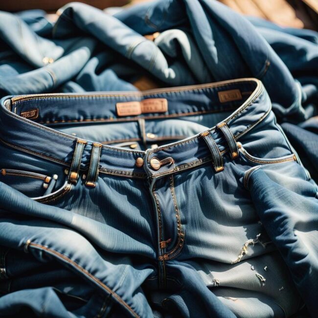 Masa różnych rodzajów dżinsów