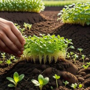 Przykładowe rozstawienie nasion rzeżuchy