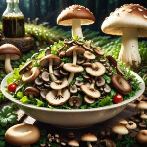 Sałatka z pieczarkami i serem