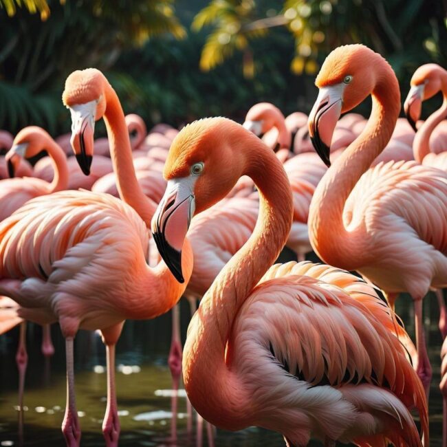 Sezonowe zmiany w intensywności koloru flamingów