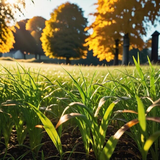 Sianie trawy w okresie opadów jesiennozimowych