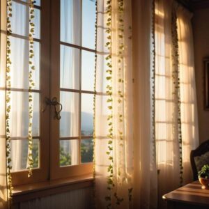 Upinanie woalowych firanek bez użycia zasłon