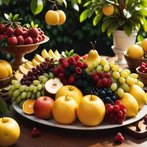 Urozmaicone układanie owoców na specjalne okazje